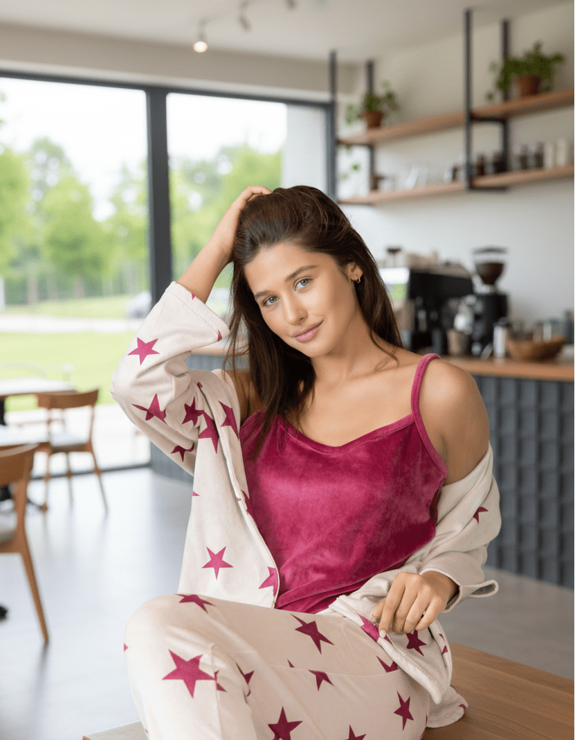 بيجامة بتصميم رقيق تناسب أجواء الشتاء - Eshtree