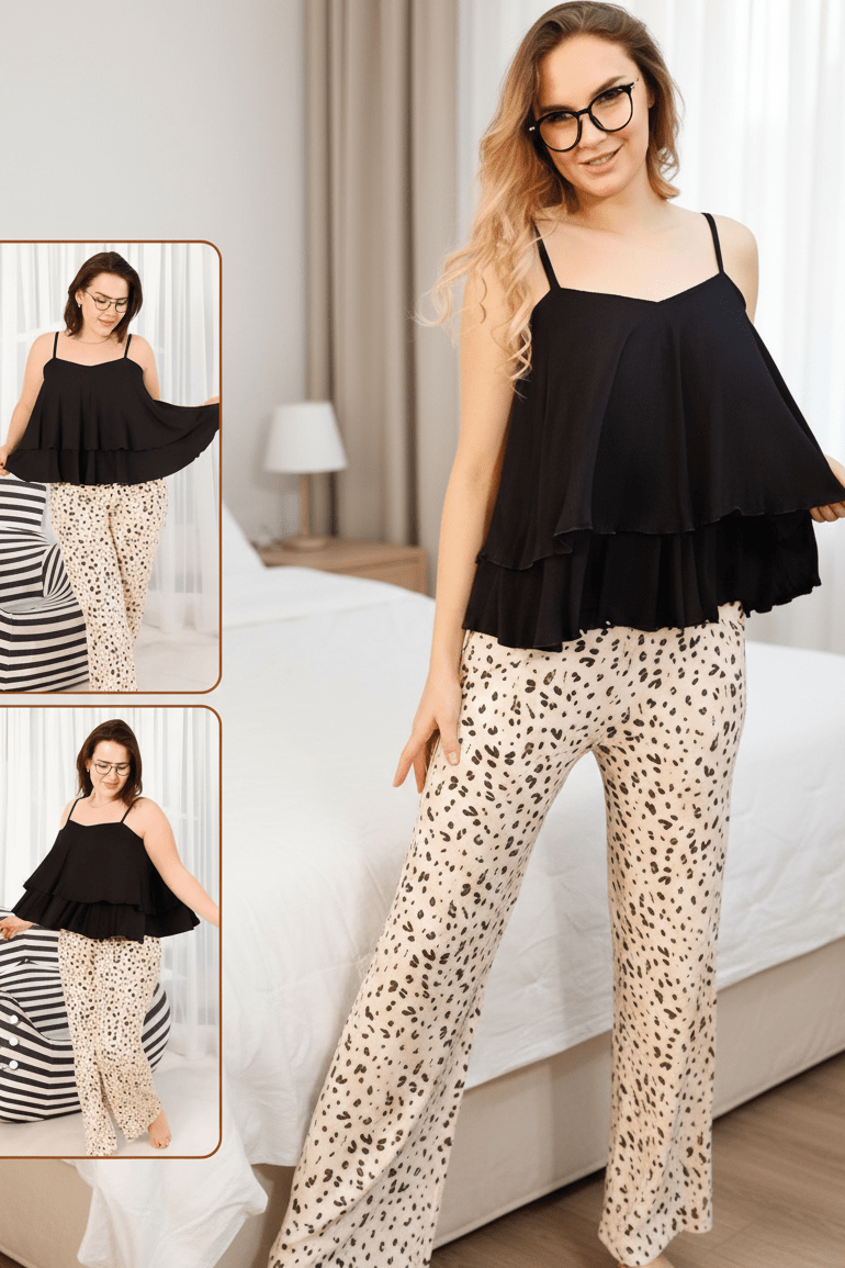 بيجامة حريمي للنوم ستايل عصري - Eshtree