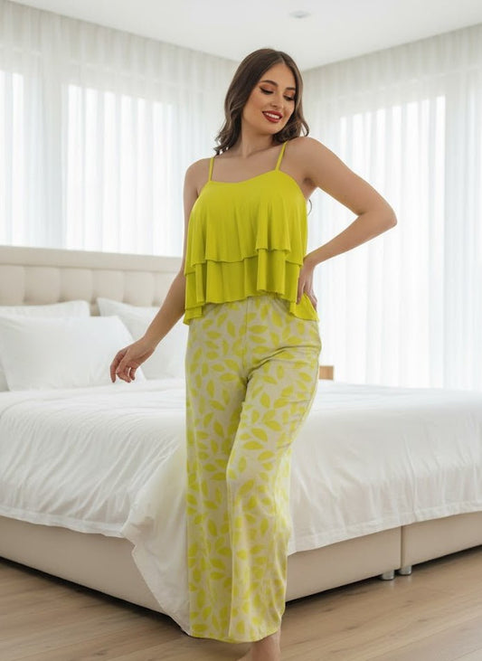 بيجامة نسائي للبيت قطعتين بتصميم عصري - Eshtree