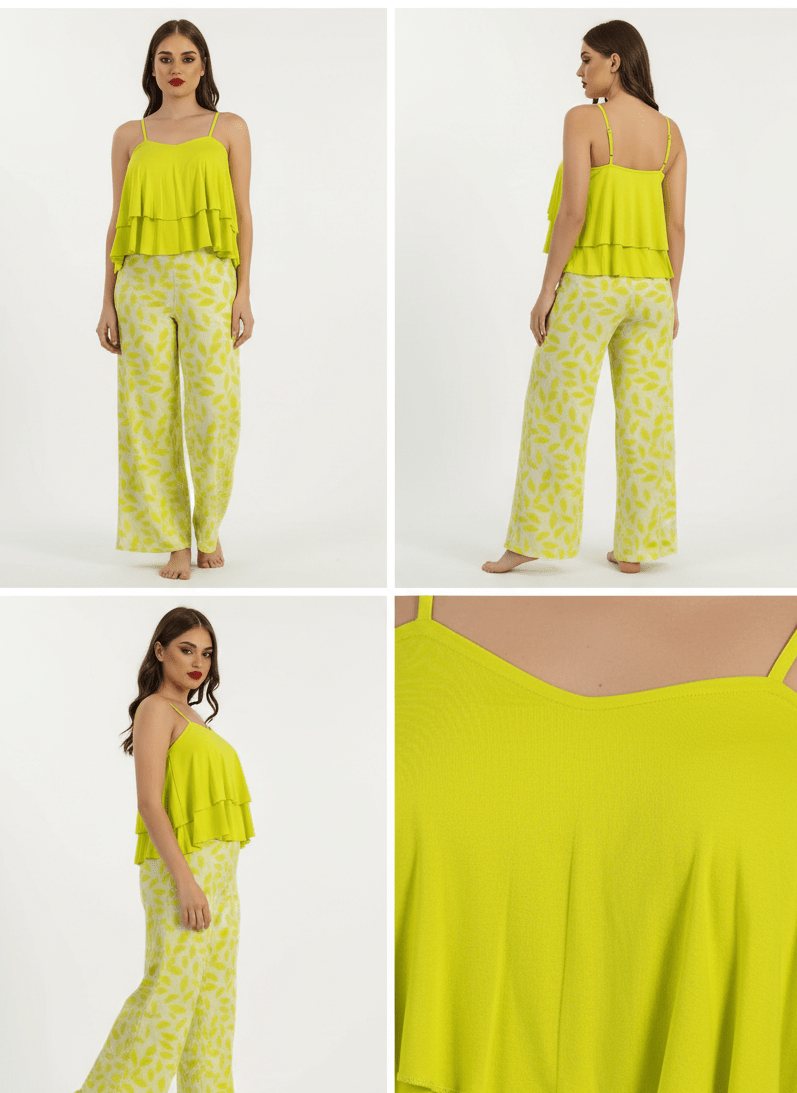 بيجامة نسائي للبيت قطعتين بتصميم عصري - Eshtree