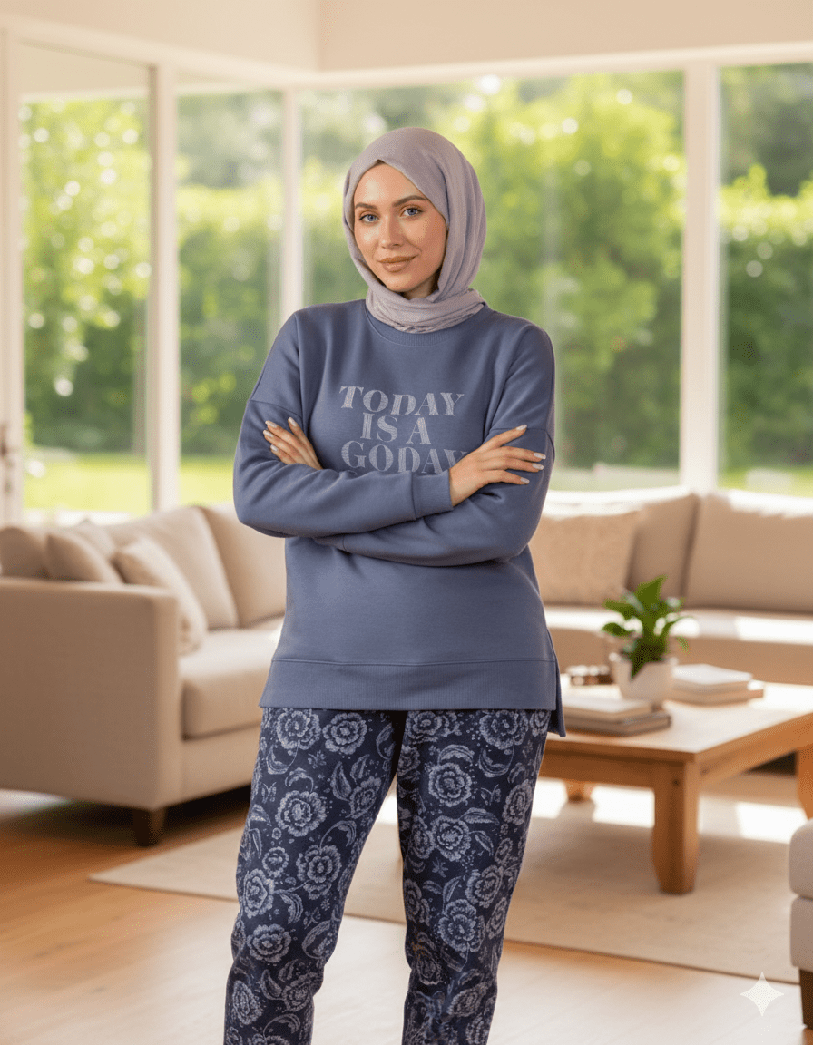 بيجامة شتوي عملي بتصميم مريح وانيق - Eshtree