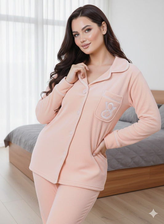 بيجامة شتوي بتصميم كلاسيك شيك - Eshtree