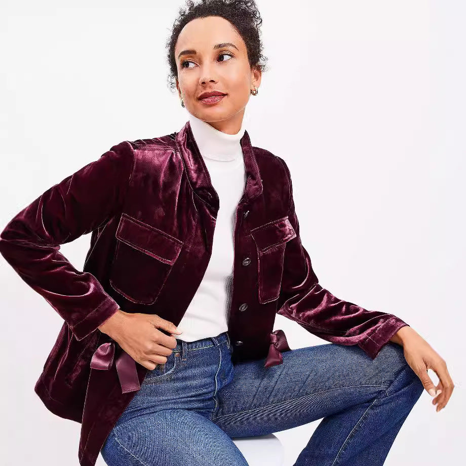 Casual Loose Lace-up Elegant Business Suit Top Shirt