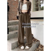 Loose, Casual, Stylish, Slimming Straight-leg Wide-leg Trousers