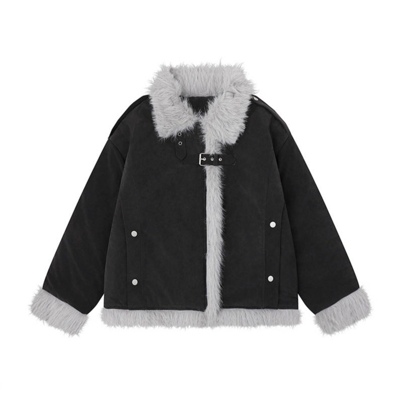 Women's American-style Retro Lamb Wool Coat