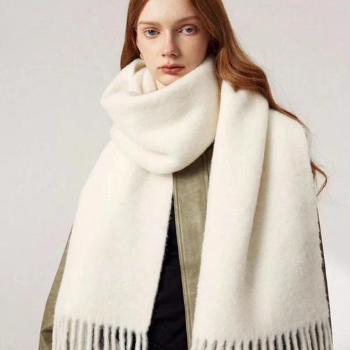Women's Wool-like Autumn And Winter Solid Color Comfortable Scarf High Quality