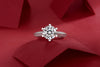 The Destination Of Love - A Wedding Ring Set With 1-carat, 3-carat And 5-carat Top-quality Moissanite S925 Silver And Platinum-plated Diamond. The Ring Can Be Inspected With A Diamond Pen