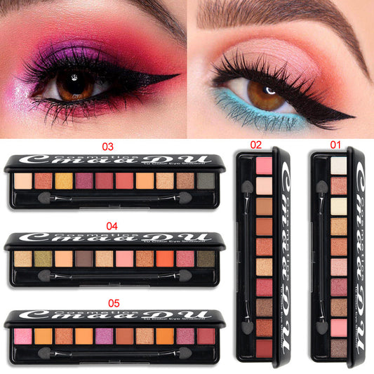 Creative 10 Color Matte Pearlescent Eyeshadow Palette