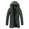 Men's Thick Mid-length Hooded Cotton Jacket