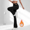 Winter High Waist Stretch Fleece Bell-bottom Pants Slimming Hip Raise