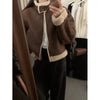 Retro Stand Collar Short One-piece Coat Women's Winter New Fur Lamb Wool