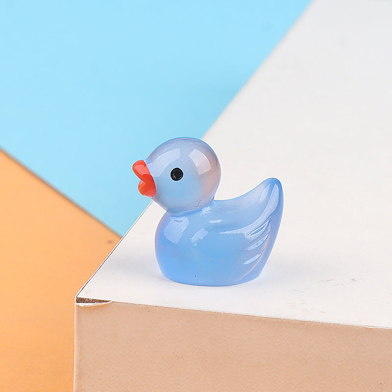 Luminous Little Duck Resin Accessories Micro Landscape Ornaments