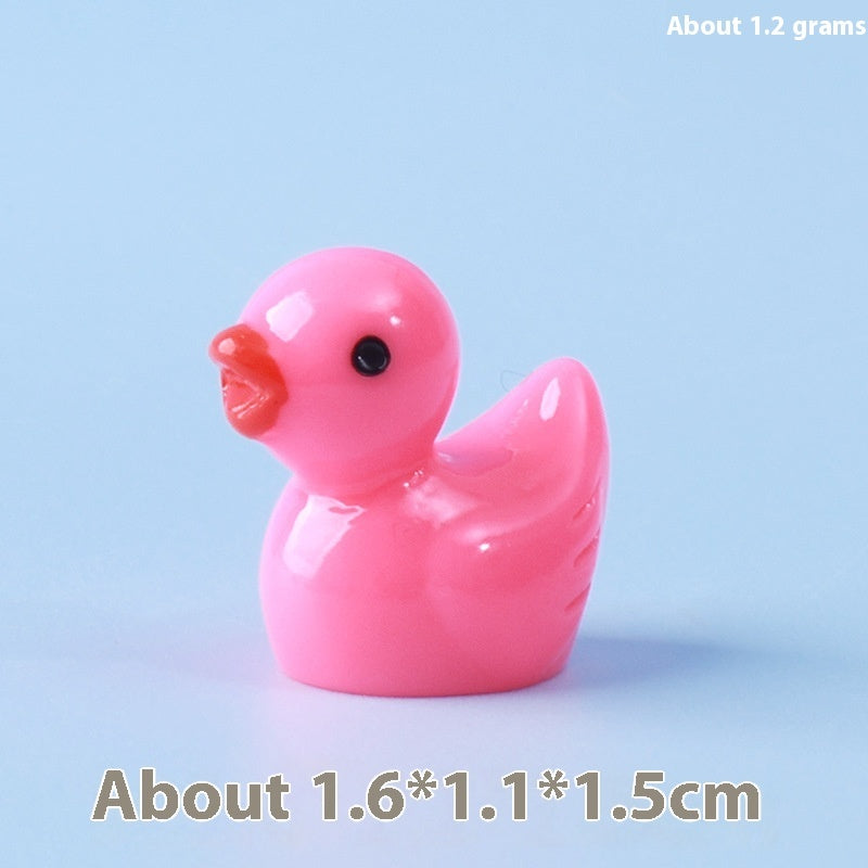 Resin Shrink Mini Little Duck Pendant