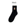 Mid-calf Retro Style Bear Japanese School Style Autumn And Winter Women's Stack Socks