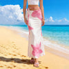 Summer Women's Beach Vacation Double-layer Tie-draped Skirt