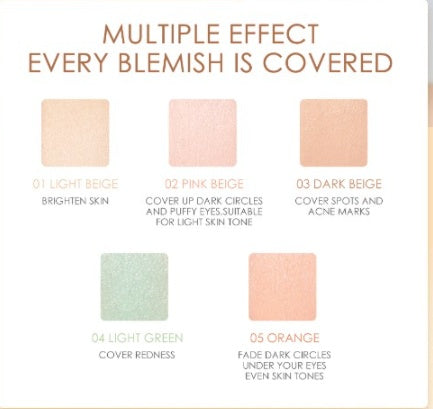 Color Concealer Pan Cover Cream Face Finch Spots Acne Marks Acne Dark Circles Artifact Lasting Primer