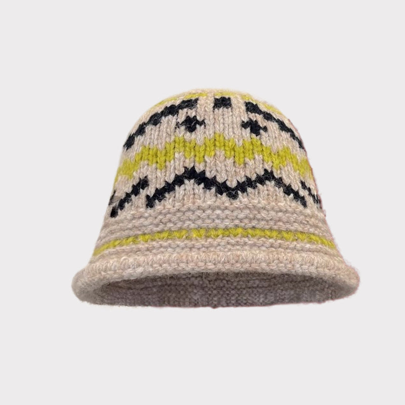 Knitted Pattern Hand-woven Woolen Cap