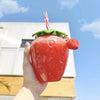 500ml Kawaii Strawberry Water Bottle Cute Strawberry Straw Water Bottle PP Milk Coffee Straw Cup Juice Drinkware Kitchen