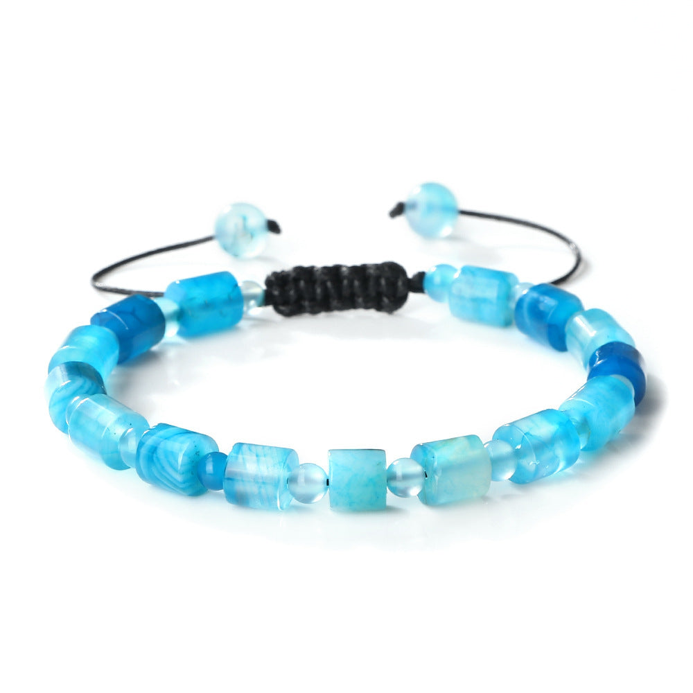 Colorful Agate Stone Beaded High-grade Bohemian Adjustable Bracelet