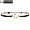 Punch-free Matte Buckle Adjustment Belt Women