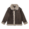 Autumn And Winter New Thickened Cotton Padded Stand-up Collar Cotton-padded Coat Deerskin Velvet