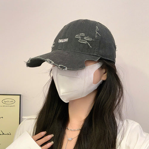 Retro Washed Ripped Baseball Cap Fashion Cowboy Japanese Street