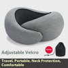 Soft Memory Foam Travel Neck Pillow U Shape Adjustable Support Comfortably Sleeping On Plane Car Office Noon Break