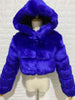 Short Hood Fox Fur Women's Long Sleeve Stitching Coat