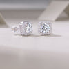 The Rose In The Heart - Earrings Set With 1-carat Top-quality Moissanite S925, Silver And Platinum-plated Stud Earrings, A Fashionable And Trendy Accessory That Can Be Tested With A Diamond Pen