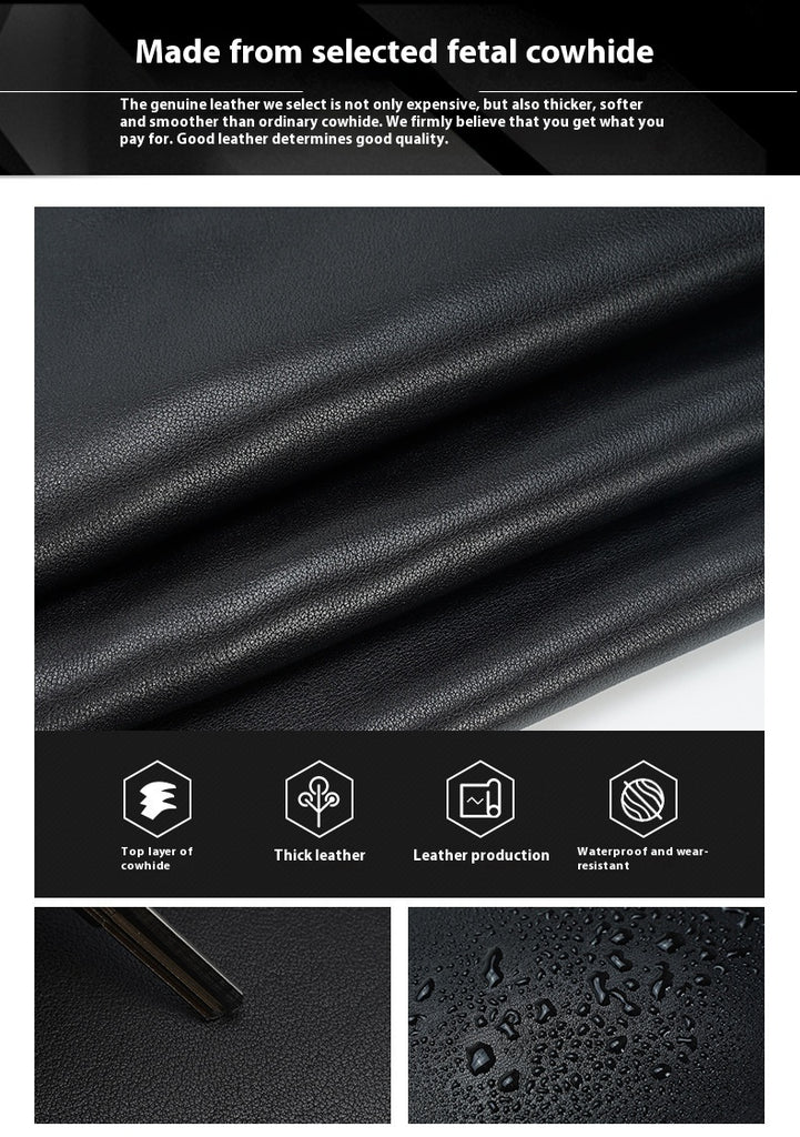 حقيبة كمبيوتر محمول من الجلد الطبيعي من تايدينج، مصنوعة من جلد البقر، مناسبة للأعمال، مقاس 17 بوصة