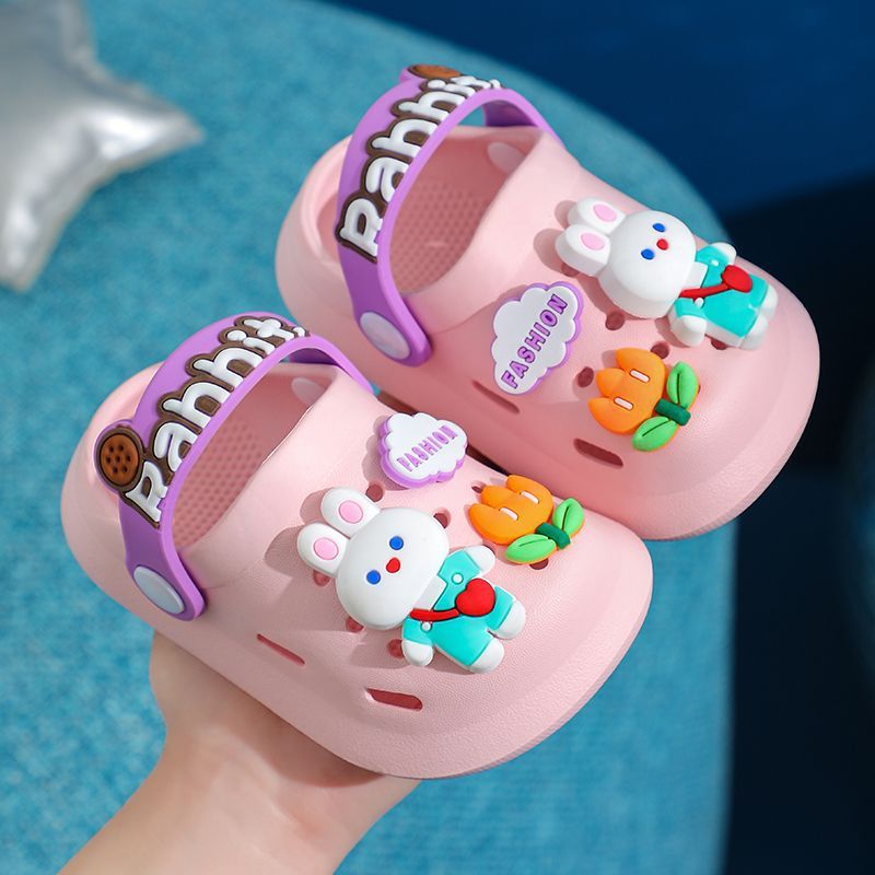 Children's Slippers Summer Cute Outdoor Soft Bottom Non-slip Boys And Girls Sandals Infant Kid Baby Hole Shoes
