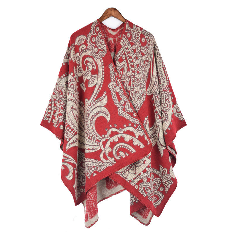 Fashionable Autumn And Winter Cashmere Women's Scarf All-matching Warm Shawl Cape