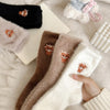 Fleece-lined Thickened Warm Thick Socks Women's Mid-calf Socks Autumn And Winter