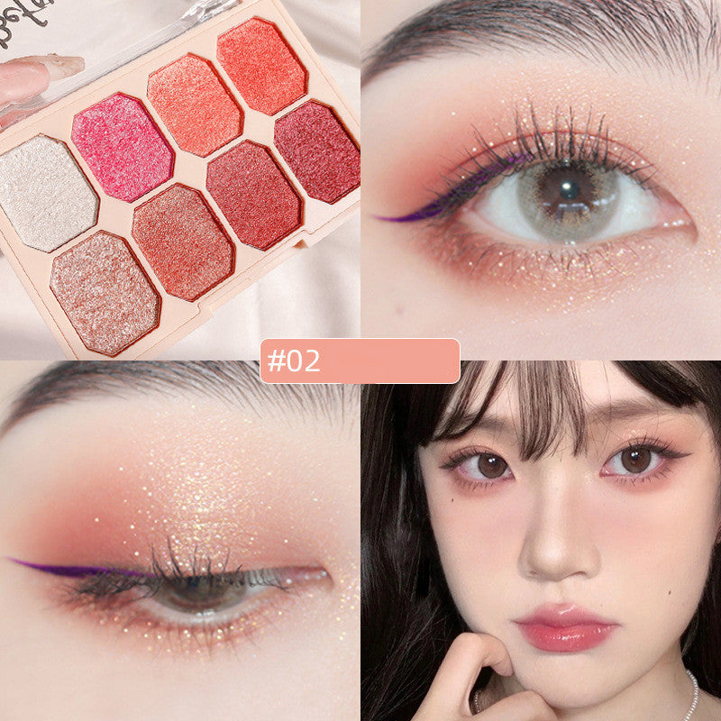 Earth Color Eye Shadow Repair Plate Pearl Milk Tea Color Makeup Cosmetics