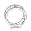 Light Chain Trendy Ring - Set With Top-quality Moissanite S925 Silver And Platinum-plated Diamond Wedding Ring. The Ring Can Be Inspected With A Diamond Pen