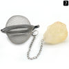 Natural Raw Gemstone Filter Ball Stew Ingredients Ball Stainless Steel Tea Filter Kitchen Gadgets