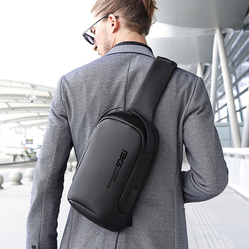 Men's Casual Shoulder Business Usb Shoulder Bag