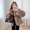 Youth-style Faux Fox Fur Coat