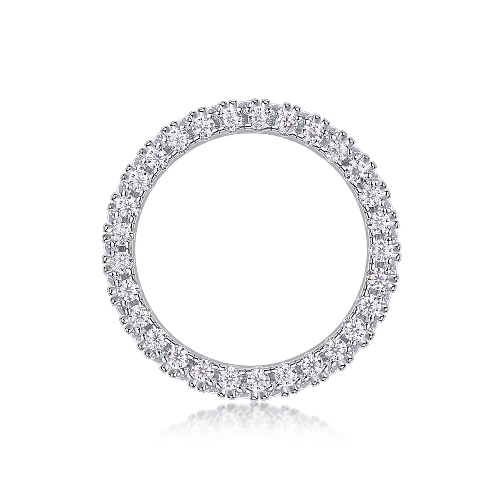 Pond Moonlight - A Wedding Ring Set With Top-quality Moissanite S925 Silver And Platinum-plated Diamond. The Ring Can Be Inspected With A Diamond Pen
