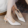 Plus Size Pointed-toe Hollowed Women's One-strap Sandals