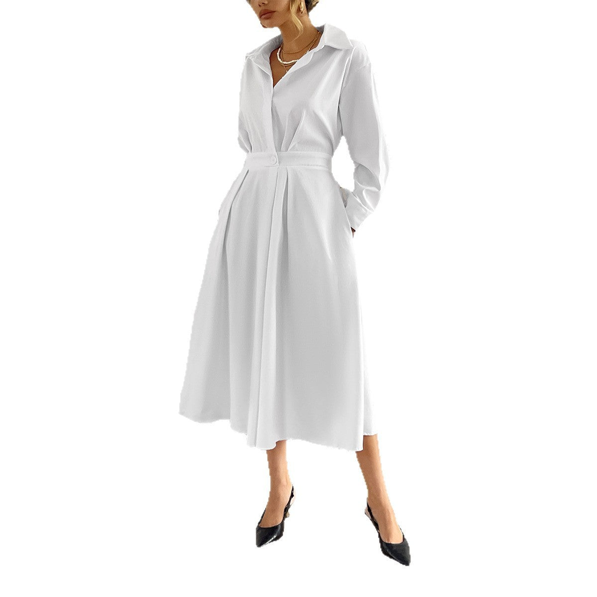 Resort-style Cardigan Long Sleeve Maxi Dress For Women