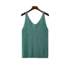 Ice Silk Knitted Bright Thread Diamond-encrusted V-neck Camisole