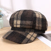 Fashion New Woolen Octagonal Hat Women