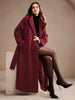 Women's Double-breasted Long Wool Coat With Suit Collar