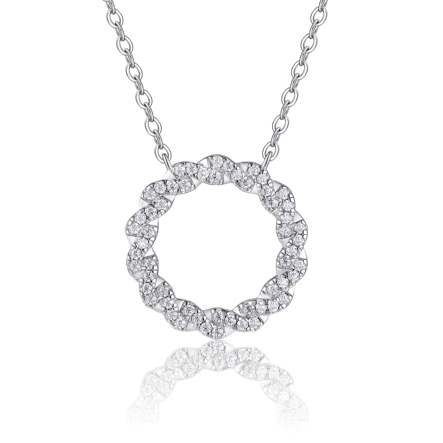 Set With Top-quality Moissanite, This Luxurious And Fashionable Light Luxury Trend Jewelry Necklace Pendant Is Made Of S925 Silver Electroplated With Platinum