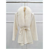 Winter Mid-length Fox Fur Reversible Cashmere Coat