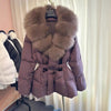 Waist Slimming Fox Fur Fur Women's Warm Coat
