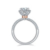 Snow Shadow Notes - A Wedding Ring Set With 1-carat Top-quality Moissanite S925 Silver And Platinum-plated Diamond. The Ring Can Be Inspected With A Diamond Pen
