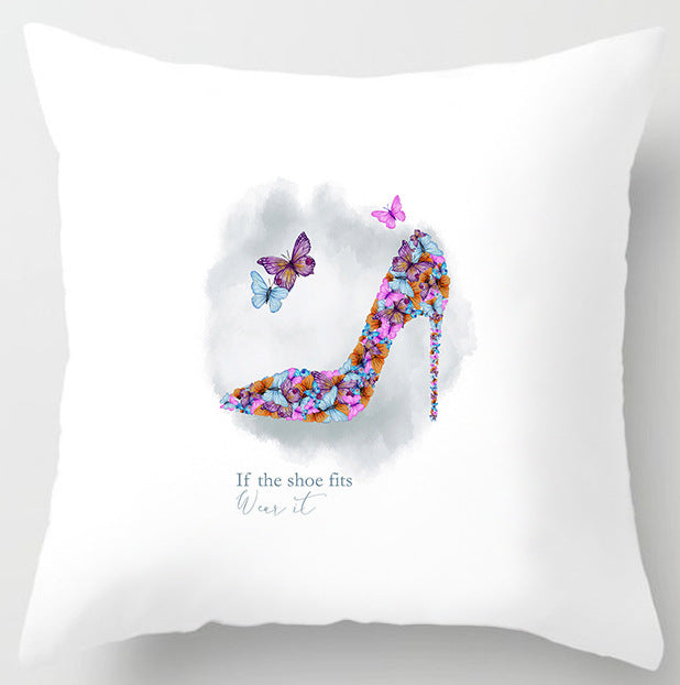 Fashion Printed Pillow Peach Skin Hug Pillowcase