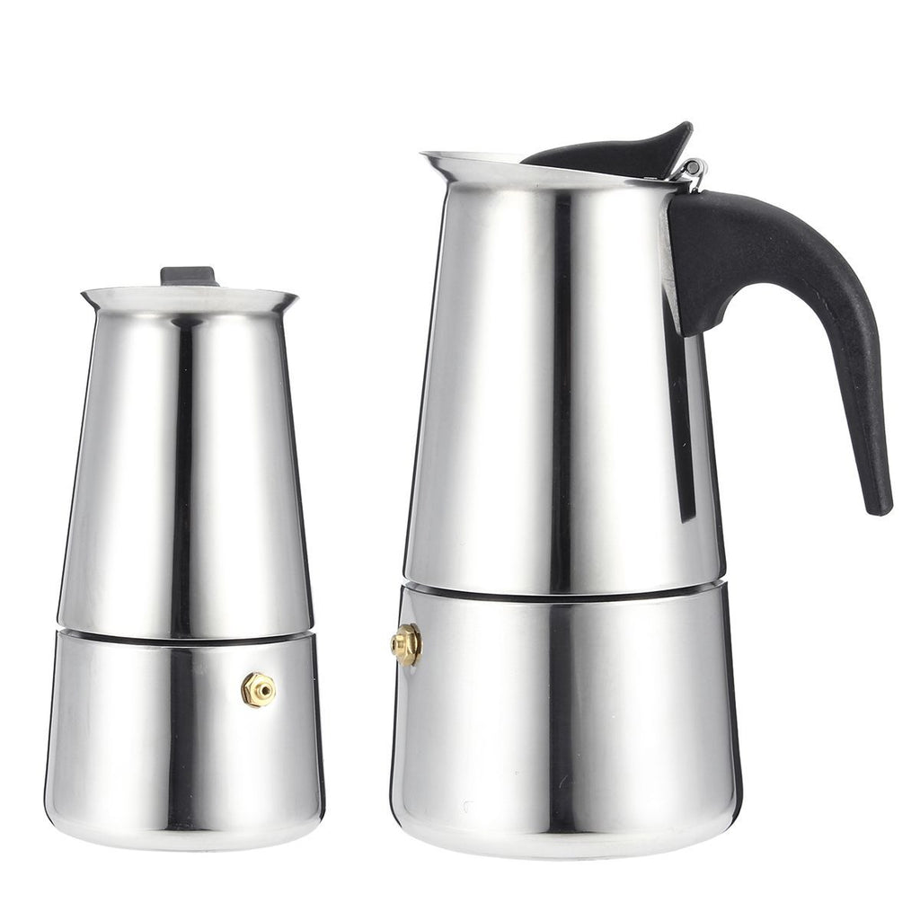 Stainless Steel Moka Pot Coffee Pot With Small Electric Stove